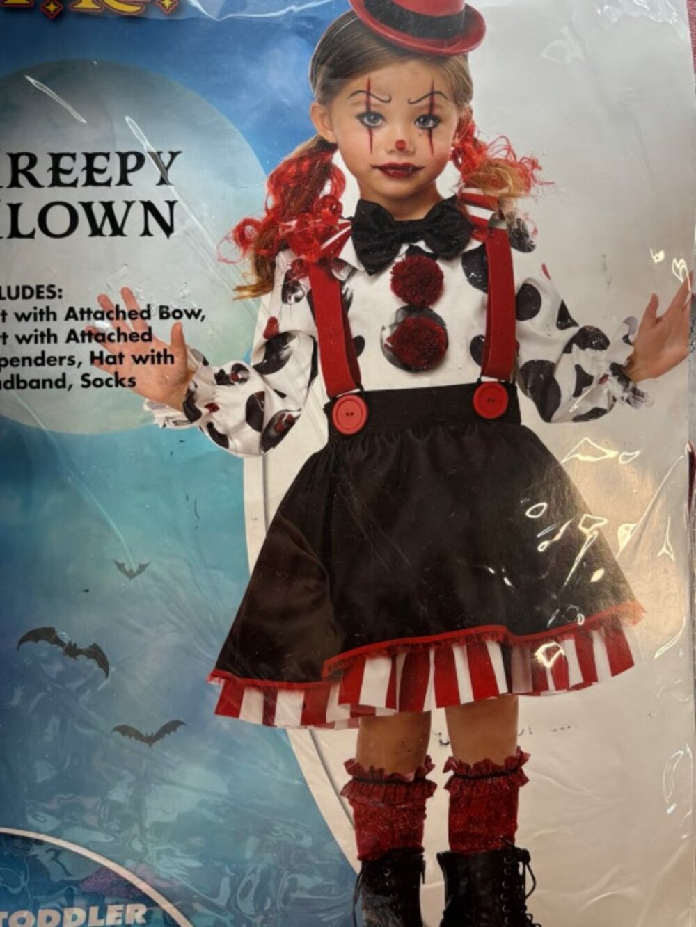 NIP Spirit Girl’s Kreepy Klown Costume Size 2T
